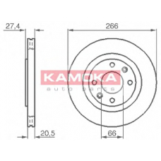 103384 KAMOKA Тормозной диск