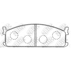 PN4083 NiBK Комплект тормозных колодок, дисковый тормоз