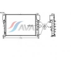 MS2394 AVA Радиатор, охлаждение двигателя