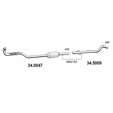 34.5009 ASSO Труба выхлопного газа