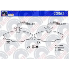 20362 GALFER Комплект тормозных колодок, дисковый тормоз