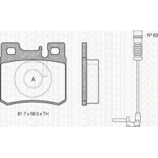 8110 23007 TRIDON Brake pads - rear