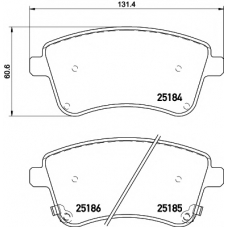 8DB 355 015-331 HELLA PAGID Комплект тормозных колодок, дисковый тормоз