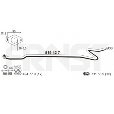 519427 ERNST Труба выхлопного газа