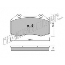 667.0 TRUSTING Комплект тормозных колодок, дисковый тормоз