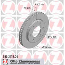 380.2172.00 ZIMMERMANN Тормозной диск