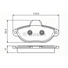 0 986 495 033 BOSCH Комплект тормозных колодок, дисковый тормоз