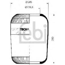 15034 FEBI Сильфон пневматической рессоры