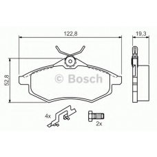 0 986 494 262 BOSCH Комплект тормозных колодок, дисковый тормоз