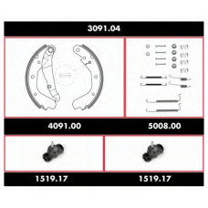 SPK 3091.04 ROADHOUSE Комплект тормозов, барабанный тормозной механизм