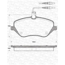 363702161416 MAGNETI MARELLI Комплект тормозных колодок, дисковый тормоз