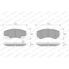 151-1867 WEEN Комплект тормозных колодок, дисковый тормоз