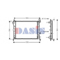 091450N AKS DASIS Радиатор, охлаждение двигателя