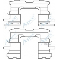 KIT1061 APEC Комплектующие, тормозные колодки