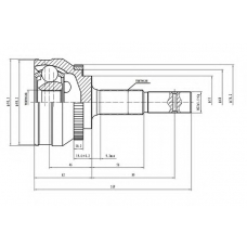 AW1510069A AYWIPARTS Шарнирный комплект, приводной вал