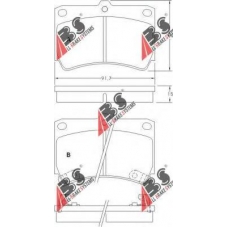36726 ABS Комплект тормозных колодок, дисковый тормоз