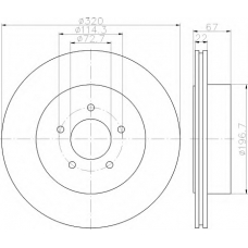 8DD 355 115-481 HELLA Тормозной диск