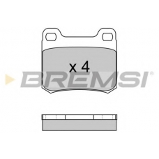 BP2227 BREMSI Комплект тормозных колодок, дисковый тормоз