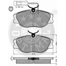 9678 OPTIMAL Комплект тормозных колодок, дисковый тормоз