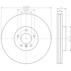 8DD 355 112-671 HELLA PAGID Тормозной диск