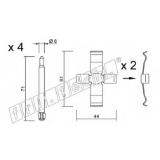 KIT.087 fri.tech. Комплектующие, колодки дискового тормоза