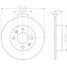 8DD 355 101-211 HELLA PAGID Тормозной диск