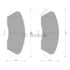 0 986 AB2 204 BOSCH Комплект тормозных колодок, дисковый тормоз