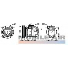 2700K199 VAN WEZEL Компрессор, кондиционер