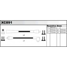 XC891 QUINTON HAZELL Комплект проводов зажигания