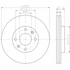 8DD 355 111-771 HELLA Тормозной диск