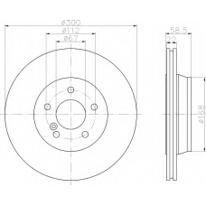 8DD 355 106-901 HELLA Тормозной диск