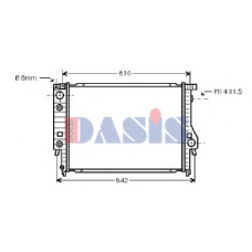 051160N AKS DASIS Радиатор, охлаждение двигателя