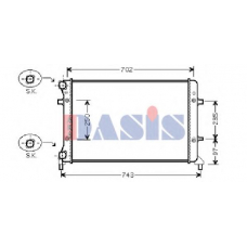 040023N AKS DASIS Радиатор, охлаждение двигателя