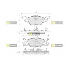 BD S066P STARLINE Комплект тормозных колодок, дисковый тормоз