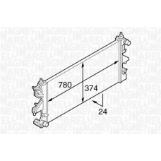 350213127200 MAGNETI MARELLI Радиатор, охлаждение двигателя