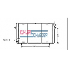 0909501 KUHLER SCHNEIDER Радиатор, охлаждение двигател