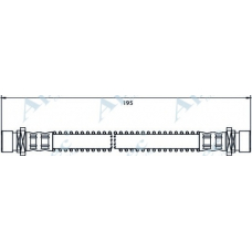 HOS4025 APEC Тормозной шланг