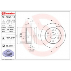 08.C290.11 BREMBO Тормозной диск