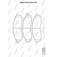 N360N19 NPS Комплект тормозных колодок, дисковый тормоз