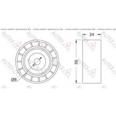 654251 AUTEX Паразитный / ведущий ролик, поликлиновой ремень