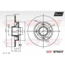 875637.6985 MAXTECH Тормозной диск