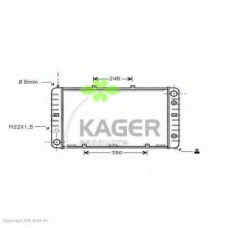 31-1599 KAGER Радиатор, охлаждение двигателя