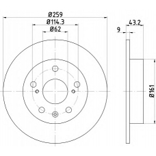 MDC2612 MINTEX Тормозной диск