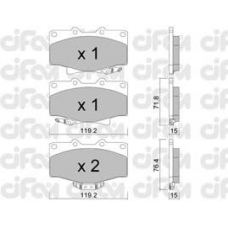 822-282-0 CIFAM Комплект тормозных колодок, дисковый тормоз