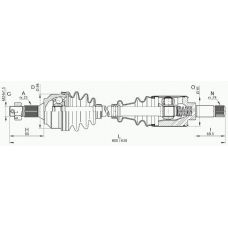 DRS6161.00 OPEN PARTS Приводной вал