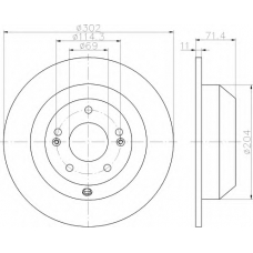 8DD 355 116-871 HELLA Тормозной диск