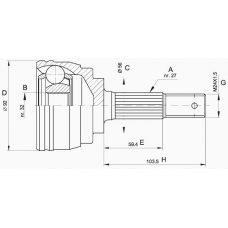 CVJ5172.10 OPEN PARTS Шарнирный комплект, приводной вал