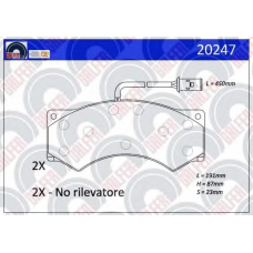 20247 GALFER Комплект тормозных колодок, дисковый тормоз