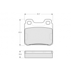 PF1349 PROCODIS FRANCE Комплект тормозных колодок, дисковый тормоз