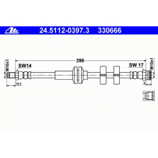 24.5112-0397.3 ATE Тормозной шланг